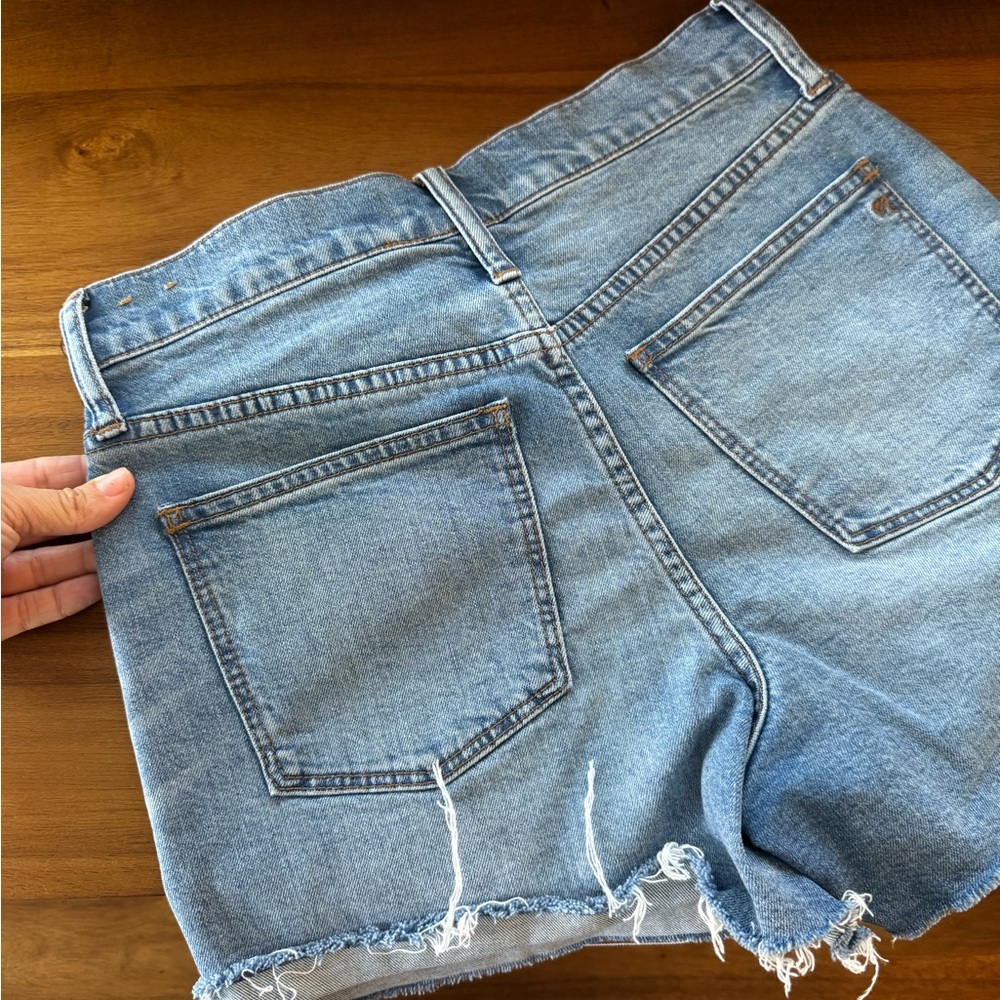 Madewell Light Blue Denim Button-Fly Shorts - Picture 7 of 7